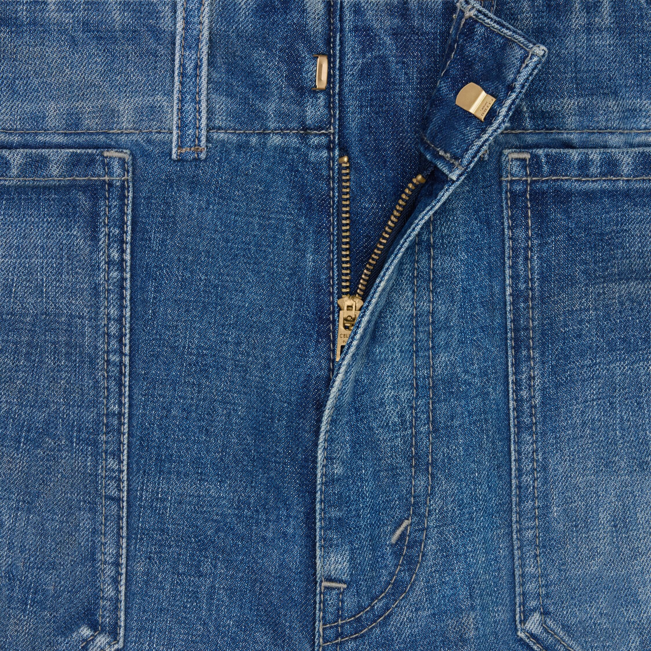 jeans flare 002 EN DENIM DE COTON LÉGER