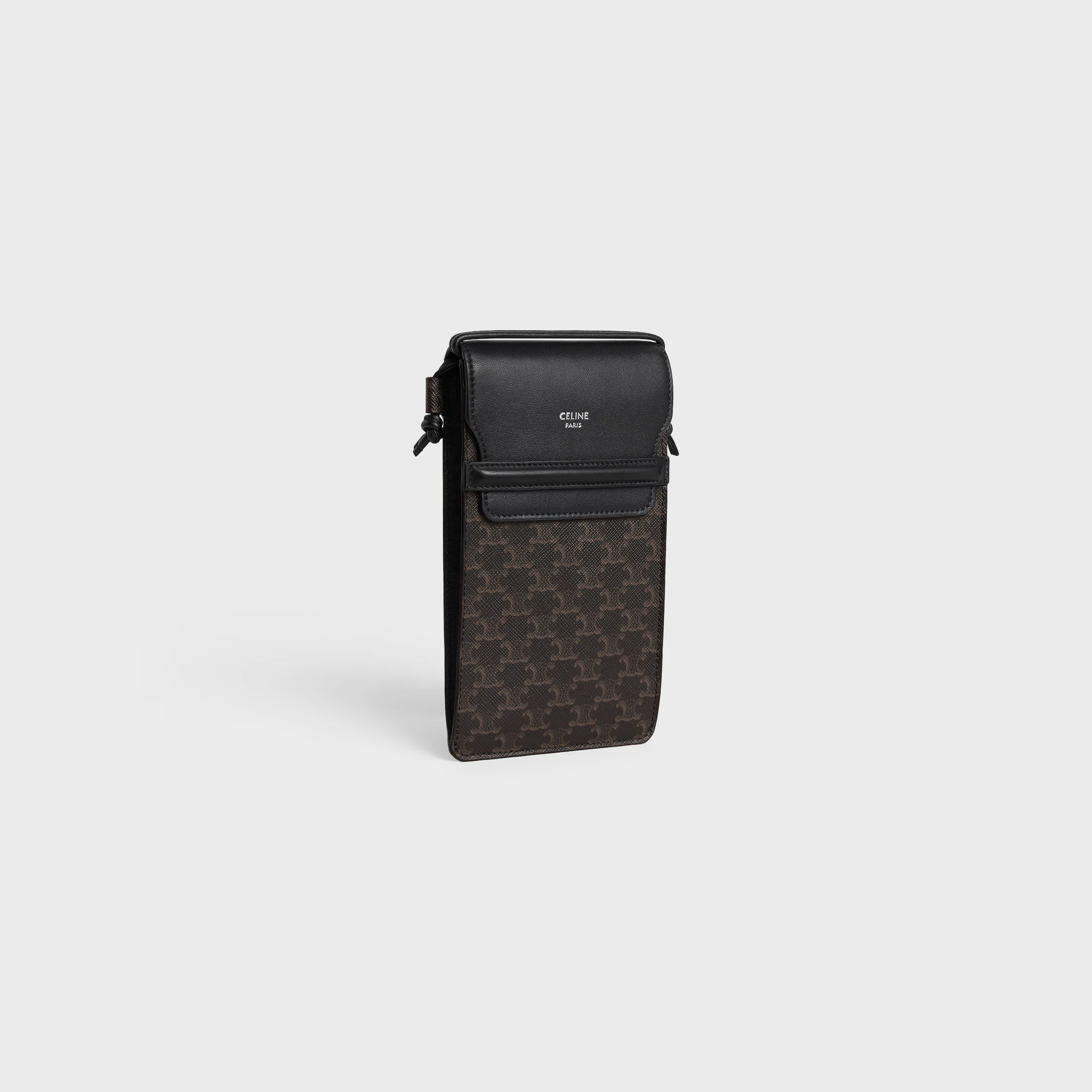 POCHETTE TÉLÉPHONE EN CANVAS TRIOMPHE ET PEAU DE MOUTON